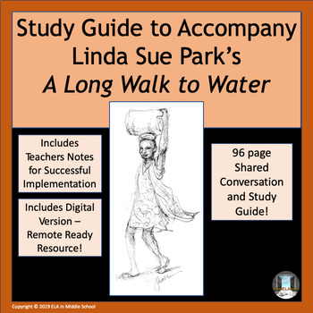 Preview of A Long Walk to Water Novel Study Guide DIGITAL REMOTE RESOURCE READY