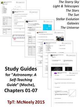 Preview of Study Guides for “Astronomy: A Self-Teaching Guide” (Moche): Ch. 01-07