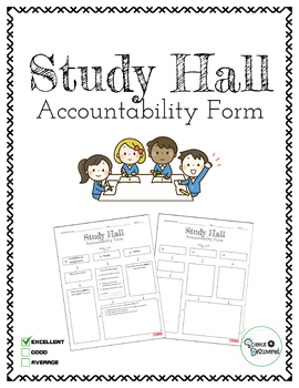 Preview of Study Hall Accountability Form