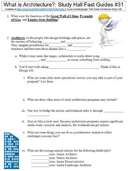Preview of Study Hall Fast Guides #31 (What is Architecture?) worksheet