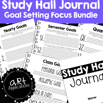 Preview of Study Hall Journal: Goal Setting Bundle