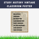 Study History Old Newspaper Background History Class Poster