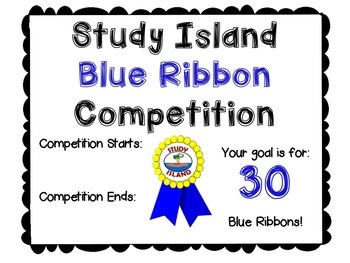 Preview of Study Island Blue Ribbon Class Competition {FREE}