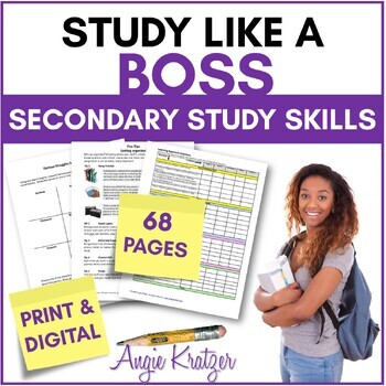 Preview of Secondary Study Skills - Middle School - High School - Back to School