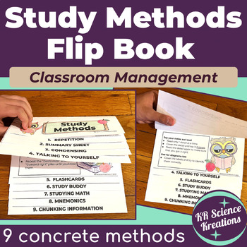 Preview of Study Methods Flip Book for Middle/High School Students