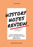 Study Notes Template for History