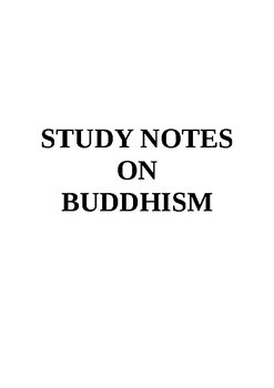 Preview of Study Notes on Buddhism