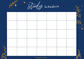 Preview of Study Schedule