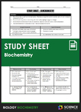 Study Sheet - Biochemistry