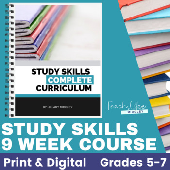Preview of Study Skills Curriculum - Middle School 9 Week Course