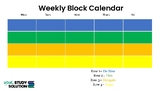 Study Skills Block Calendar Lesson