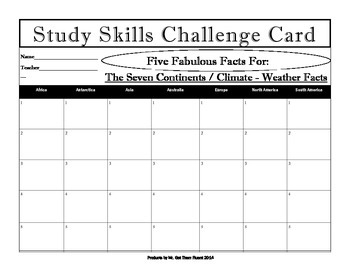 skills activity challenge study cards finisher gifted early