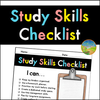 Preview of Study Skills Checklist