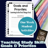 Study Skills Course Curriculum - Setting Goals and Priorities