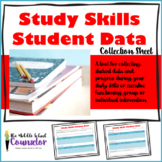 Study Skills/Executive Functioning Student Data Collection Sheet
