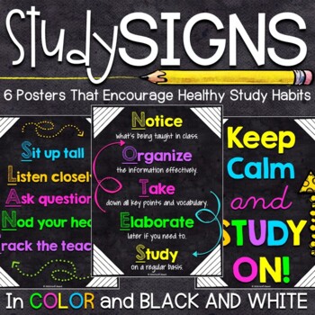 Preview of Study Skills Posters