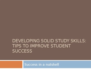 Preview of Study Skills Tips
