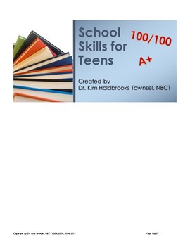Preview of Study Skills Unit 2018 (PDF) by Kim Townsel