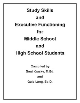 Preview of Study Skills and Executive Functioning for Middle and High School Grades