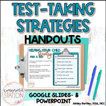 Preview of Study Skills and Test-Taking Skills Handouts - Printable + Digital