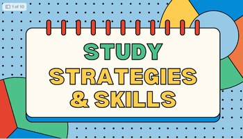 Preview of Study Strategy-Lesson, Notes, & Actiity
