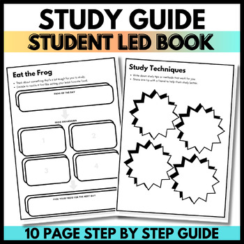 Preview of EDITBLE Study Guide Template Workbook for Self Reflection: Test Prep Tool Kit