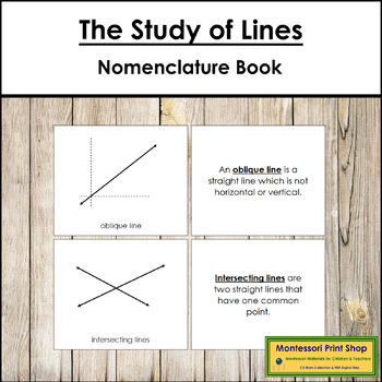 Preview of The Study of Lines Book - Montessori Elementary Geometry
