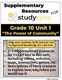 StudySync Grade 10 Unit 1 Supplementary Materials