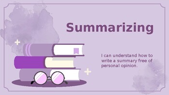 Preview of StudySync:  Unit 2 Skill - Summarizing