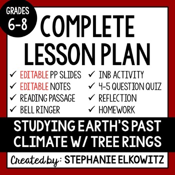 Preview of Studying Earth's Climate w/ Tree Rings Lesson | Printable & Digital