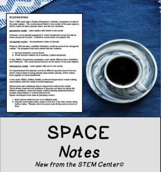 Preview of Space Notes - Distance Learning