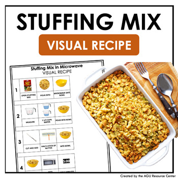 Preview of Stuffing Mix VISUAL RECIPE | Thanksgiving