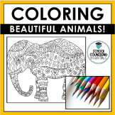 Stunning Animal Coloring Pages- Stress Management Activity