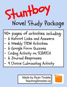 Preview of Stuntboy in the Meantime 40+ pg Novel Study Package