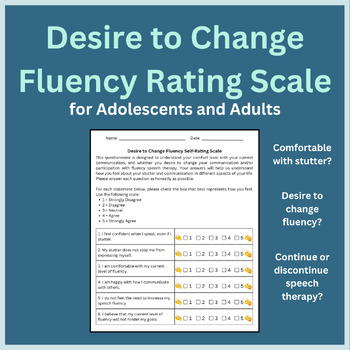 Preview of Stutter Desire to Change Scale: Assessing Motivation for Fluency Improvement