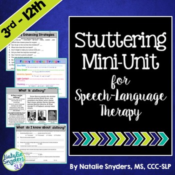 Preview of Stuttering Mini-Unit for Speech-Language Therapy