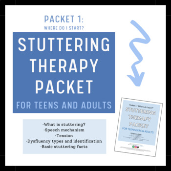Preview of Stuttering Packet 1: Teens & Adults
