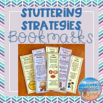 Preview of Stuttering Strategies Bookmarks: techniques for fluency therapy