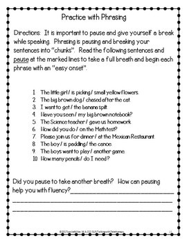 Stuttering Therapy- Fluency Shaping Strategies Workbook | TpT