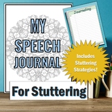 Stuttering Therapy Journal Notebook with Strategies and Te