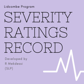 Lidcombe Program Severity Rating Chart