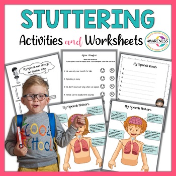Preview of My Speech Machine Crafts | Stuttering Activities & Worksheets for Speech Therapy