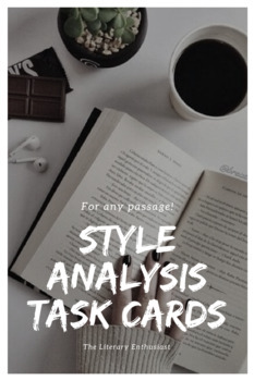 Preview of Style Analysis Task Cards - For any text or passage!