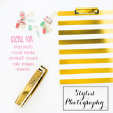 Styled Stock Photo: Office Supplies set 4 - pink/gold/mint