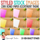 Styled Stock Photos for TpT Sellers Cork Board Paper Assor
