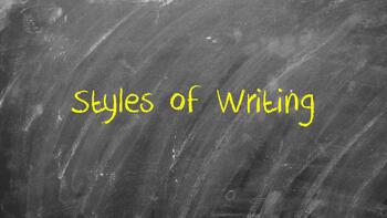 Preview of Writing Styles Lesson with Samples & Activities (PDF Slides)