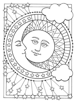 Sun Moon And Stars Coloring Pages - Free & Printable!