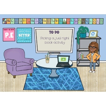 Preview of Stylish Bitmoji Classroom for Distance Learning