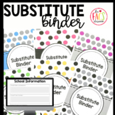 Editable Substitute Teacher Planner Binder