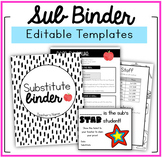 Sub Binder Editable Templates | Substitute Plan Templates